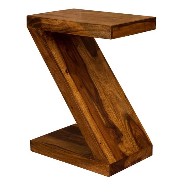Gaya Cube Sheesham Z Shape Side Table - Lamp Table