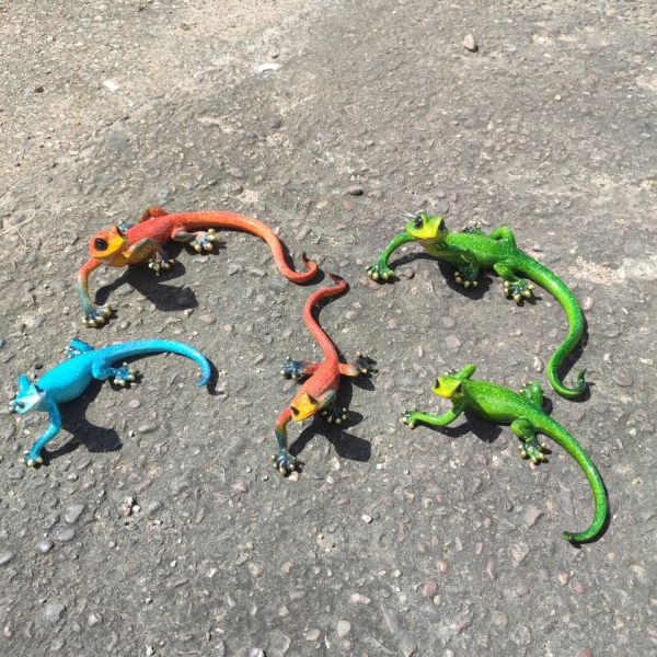 Colourful Gecko Lizards  - Medium - Can be Wall Mounted