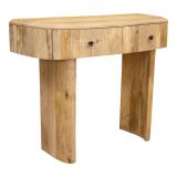 Porotto Curved Mango Console Table