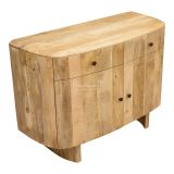 Porotto Curved Mango Sideboard / Cupboard - Medium