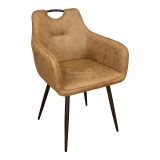 Milan Brown PU Leather Dining Chair