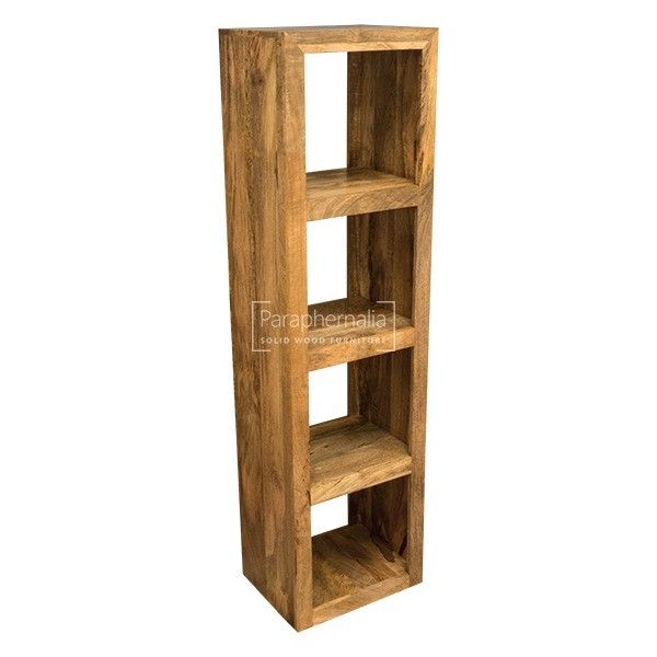 Ambala Cube Light Mango Wood Storage, Wooden Cube Bookcase