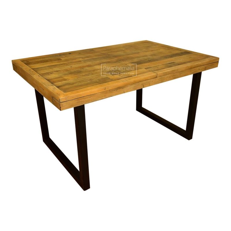Extendable Dining Table, Reclaimed Wood Light Table