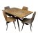 Joda Grey Sheesham Living Edge Dining Table - Mix of Grey & Brown Lucca Chairs