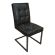 Vintage Leather Dining Chair - Worn Black Finish