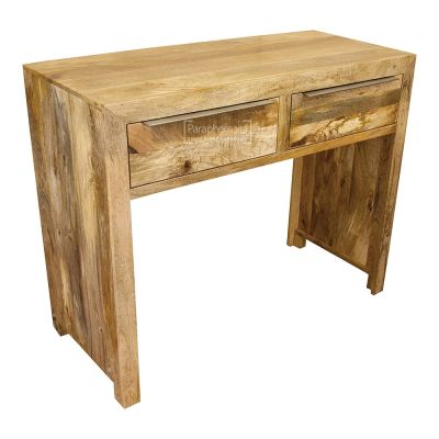 Ambala Cube Light Mango Wood Console Table / Desk