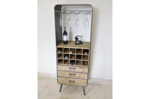 Industrial Retro Wine Cabinet / Rack