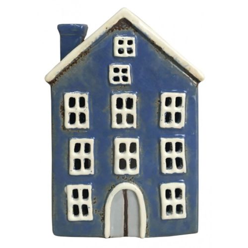 Ceramic Tealight Cottage - Blue