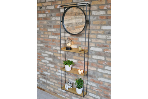 Urban Wall Mirror & Shelf Display - Tall