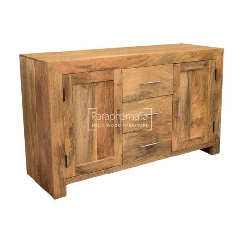 Ambala Cube Light Mango Wood Sideboard / Cupboard