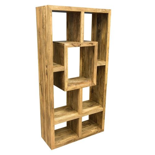Ambala Cube Light Mango Wood Display Unit / Bookcase