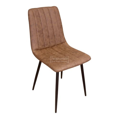 Lucca Brown PU Leather Dining Chair