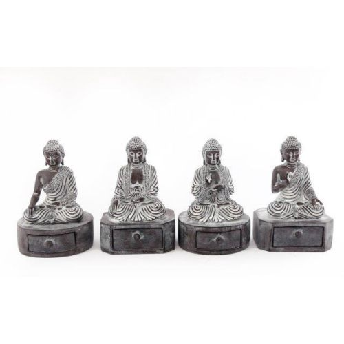 Grey Buddha Ornament with Keepsake Drawer