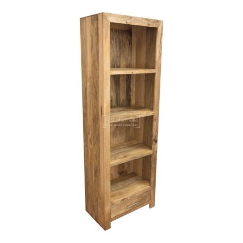 Ambala Cube Light Mango Wood Tall Bookcase / Display Unit