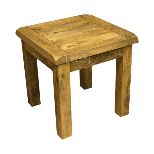 Garda Light Mango Wood Side Table / Lamp Table