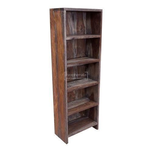 Joda Grey Sheesham Wood CD Rack / Mini Book Shelf