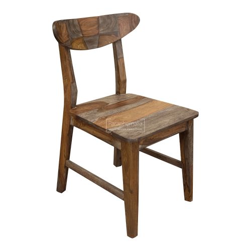 Joda Grey Sheesham Wood Dining Chair- Curved Back