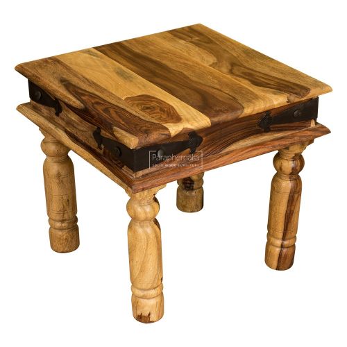 Jali Light Sheesham Coffee Table / Side Table (Thakat Style 45cm x 45cm)