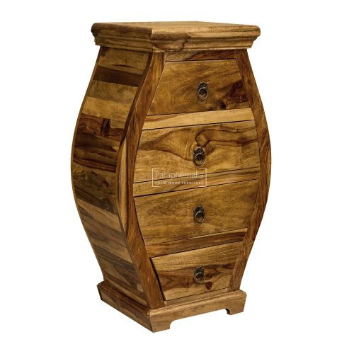 Jali Sheesham Chest of Drawers (Curved / Rounded Shaped)