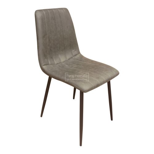 Lucca Grey PU Leather Dining Chair