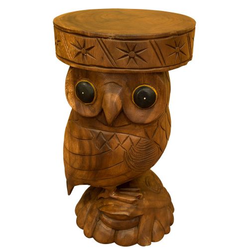 Monkey Pod Owl Stool / Table