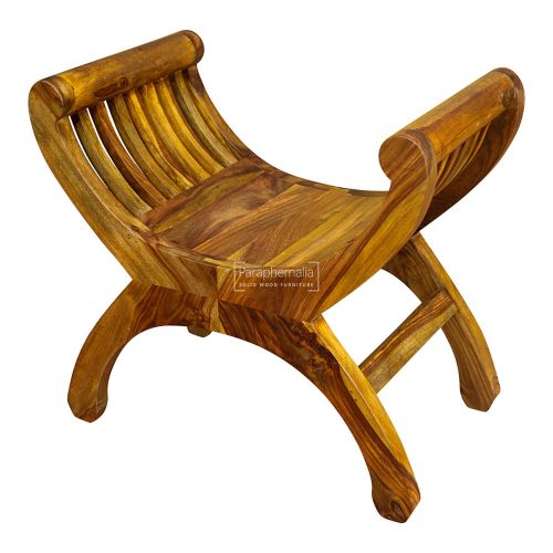 Monkey Pod Hand Chair / Seat - Clear Wax Finish