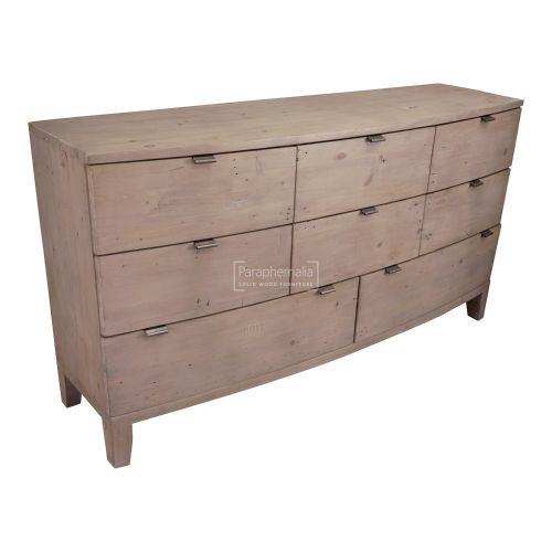 Surin Reclaimed Wood Chest of Drawers - Eight Drawer Wideboy