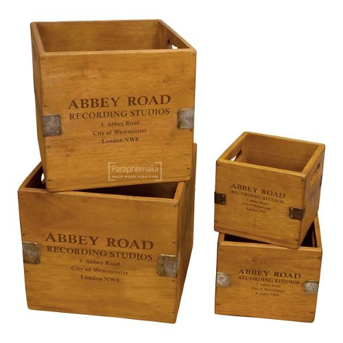 Abbey Road Vintage Crate Boxes / Vinyl Crates