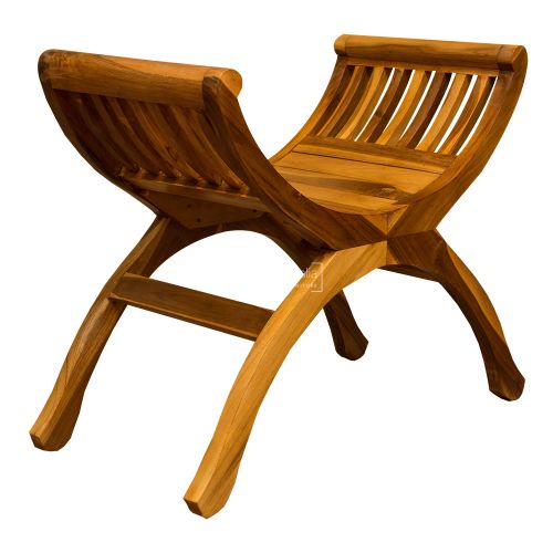 Java Teak Curved Chair / Seat / Stool (Light)