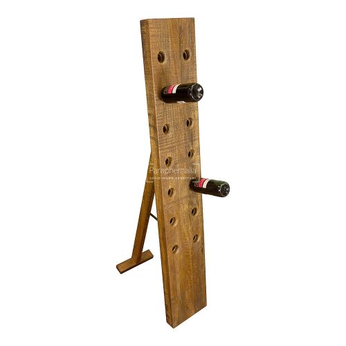 Rustic Mango Wood Floor Standing Wine Rack