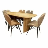 Porotto Curved Mango Dining Set