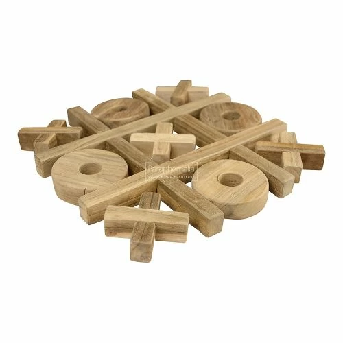 Rustic Teak Noughts & Crosses